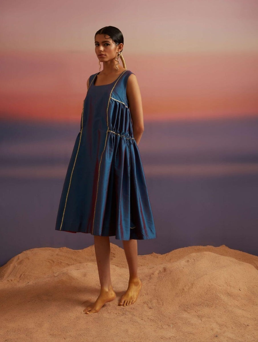 Blue Quartz Flared Dress