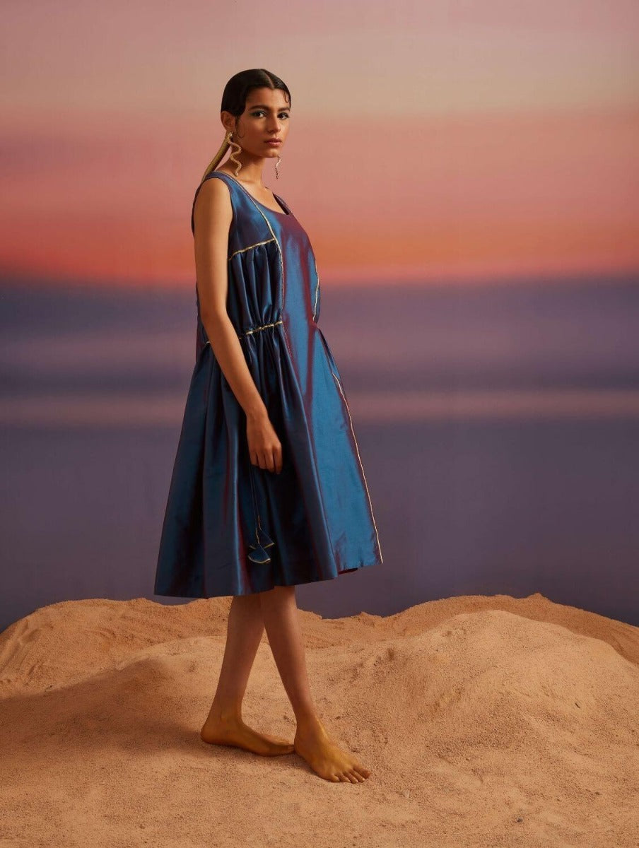 Blue Quartz Flared Dress