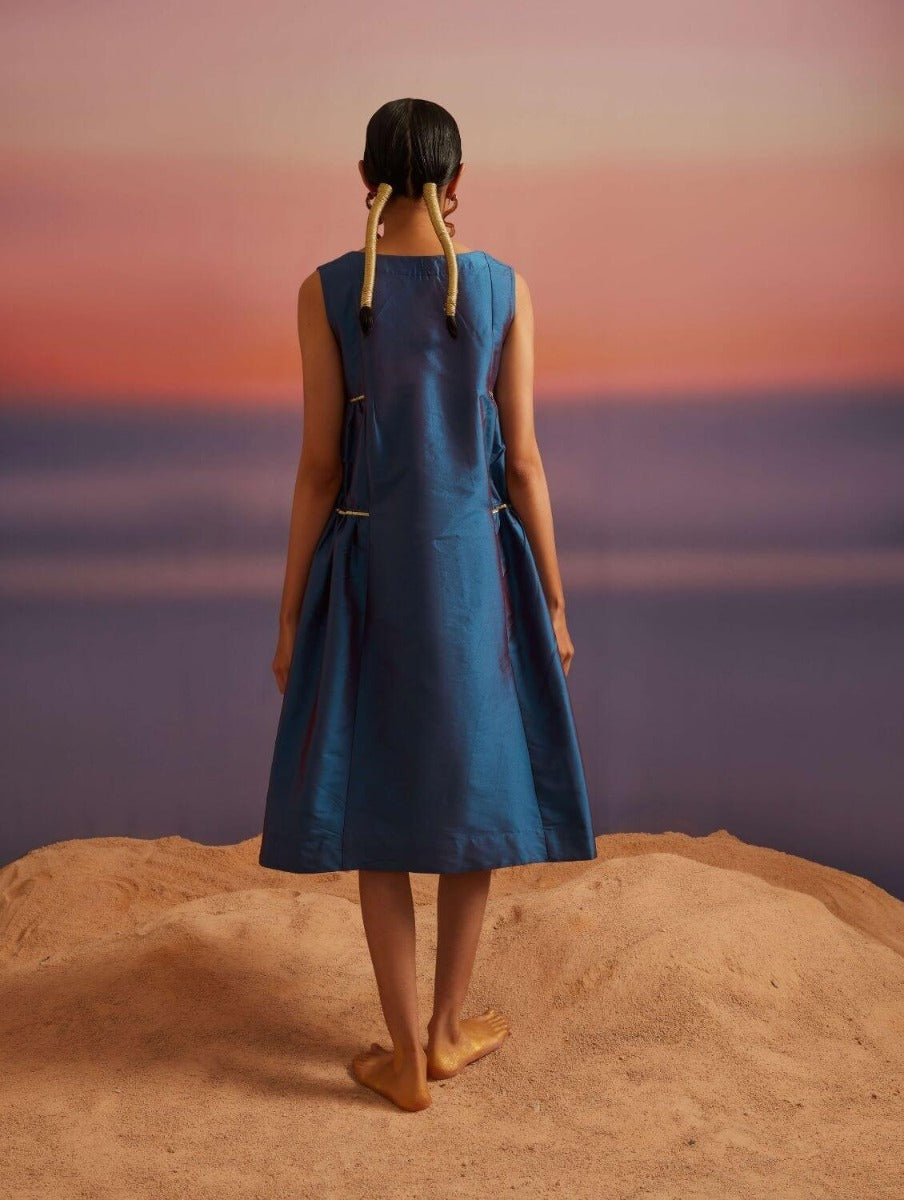 Blue Quartz Flared Dress
