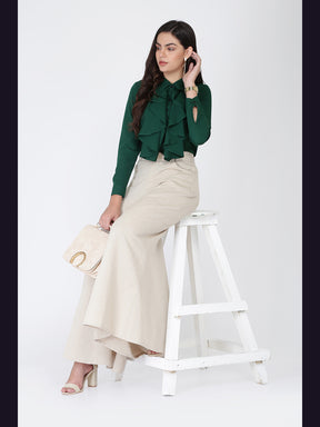 Dohyenne Front Flounce Detail Top