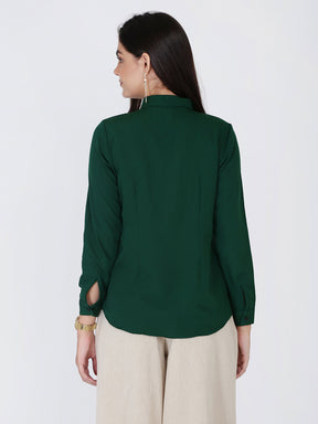 Dohyenne Front Flounce Detail Top