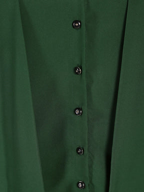 Scarfed collar Button detailed Top