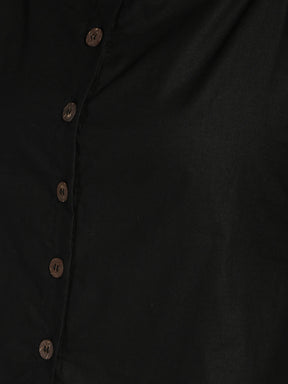 Square neck Peasant Cotton linen top