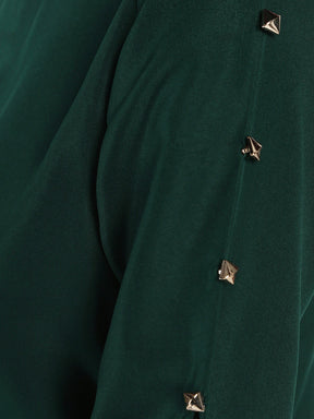 Stud buttoned detail partywear top
