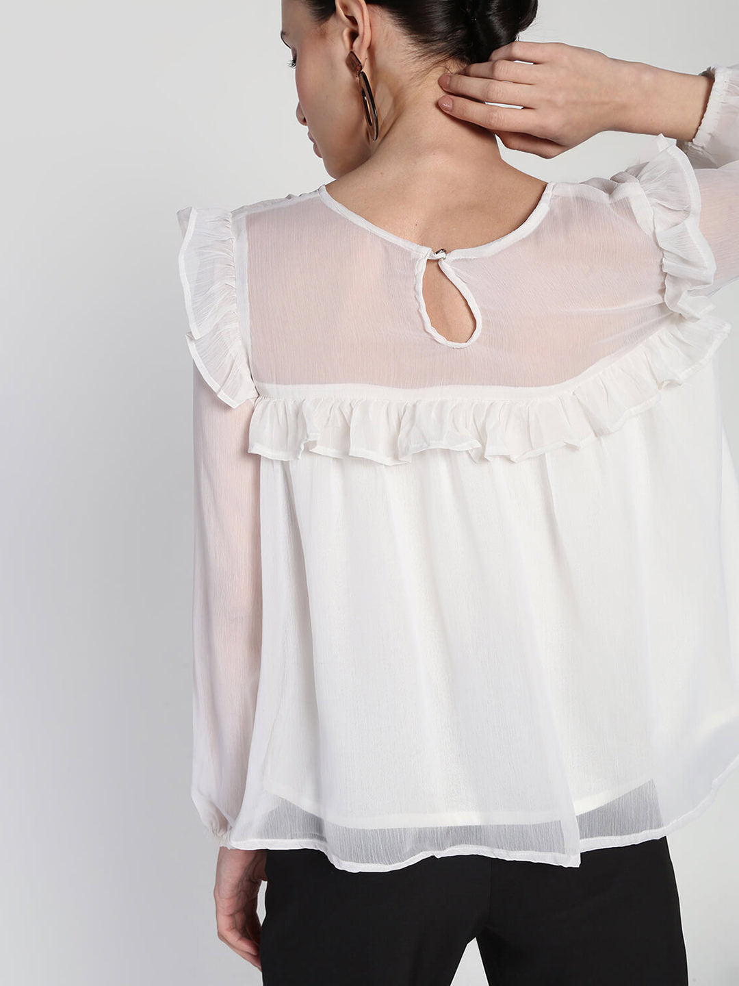 Comfort Chiffon ruffled Top