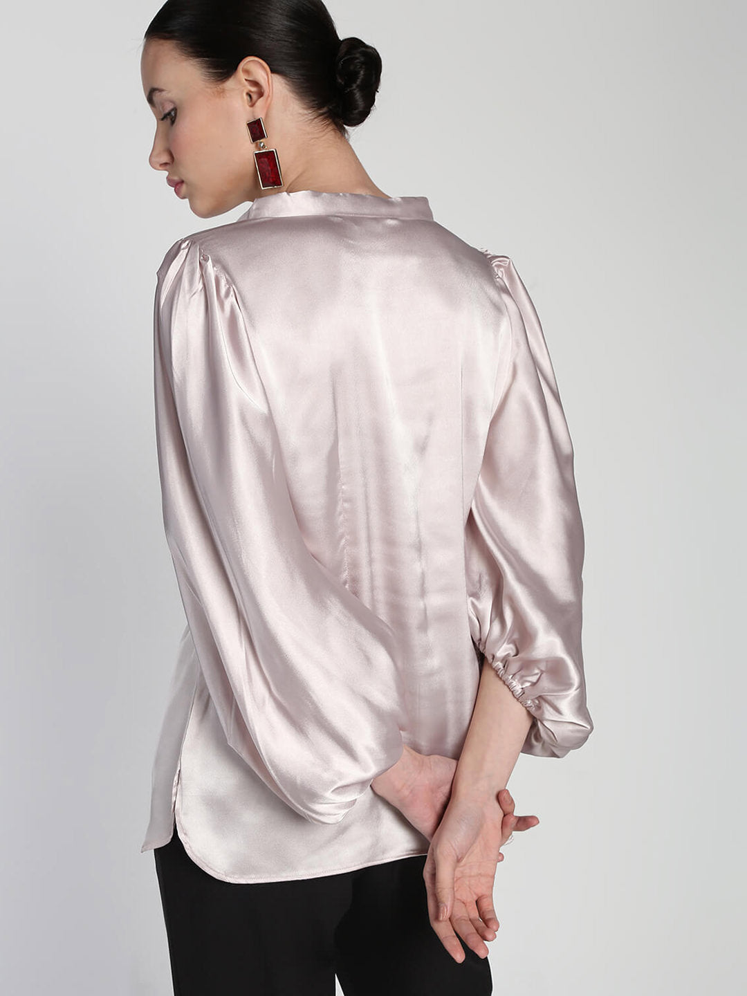 Victorian sleveed Satin top