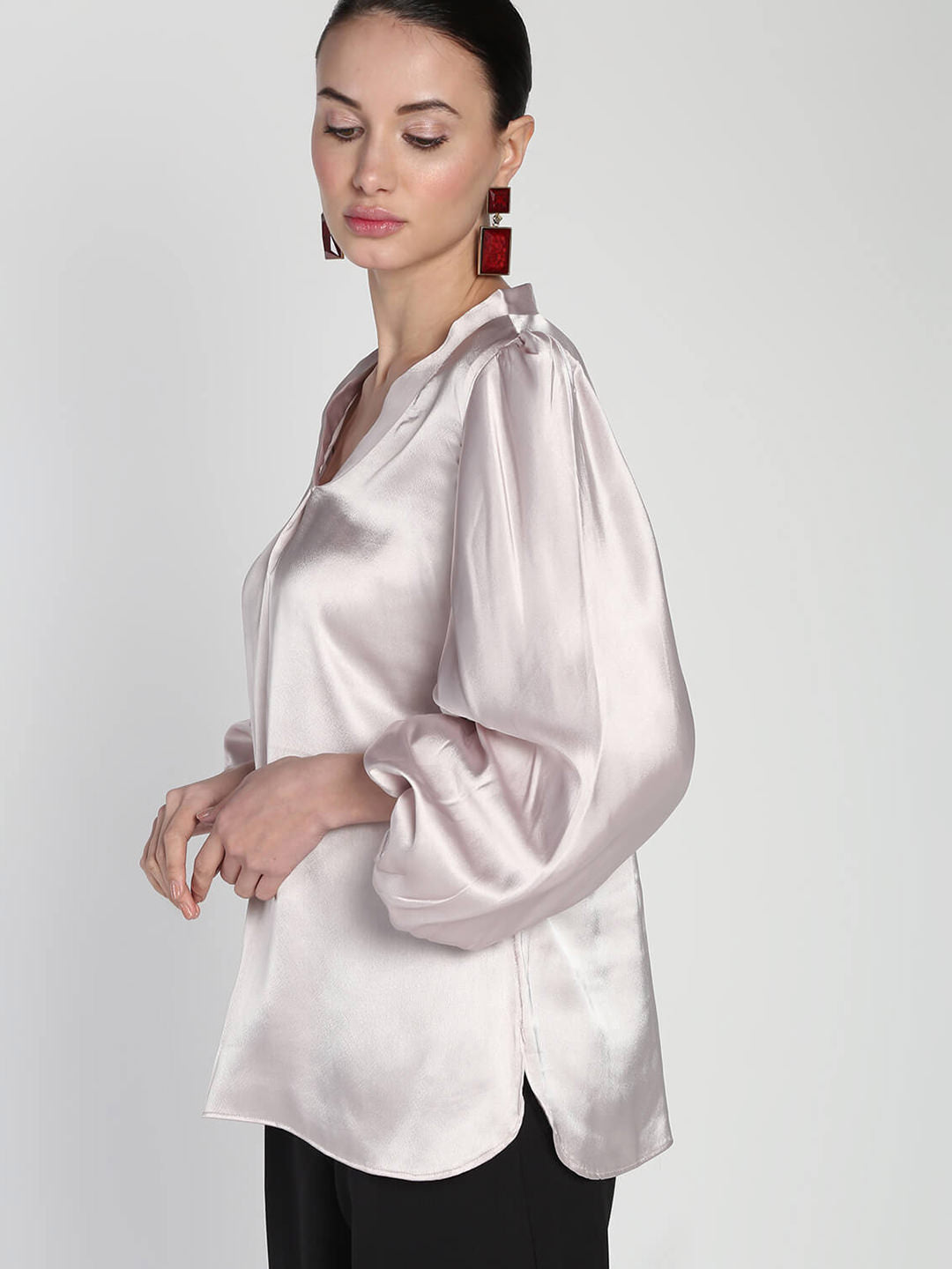 Victorian sleveed Satin top