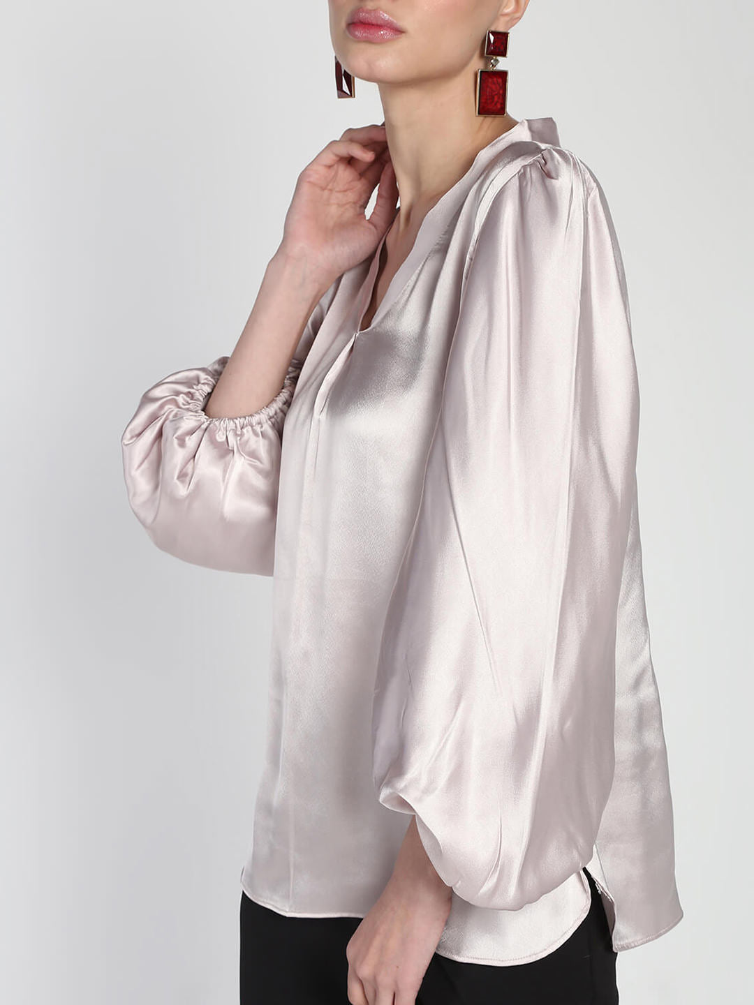 Victorian sleveed Satin top
