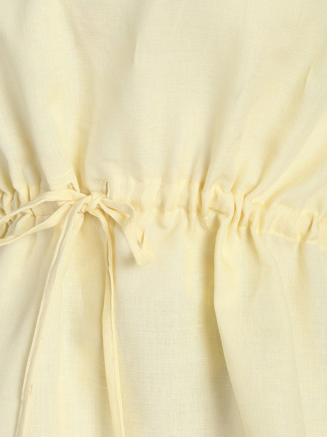 Drawstring waist cotton linen comfort top
