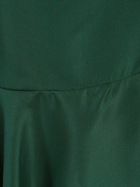 Cowl neck Pephem Crepe Dress