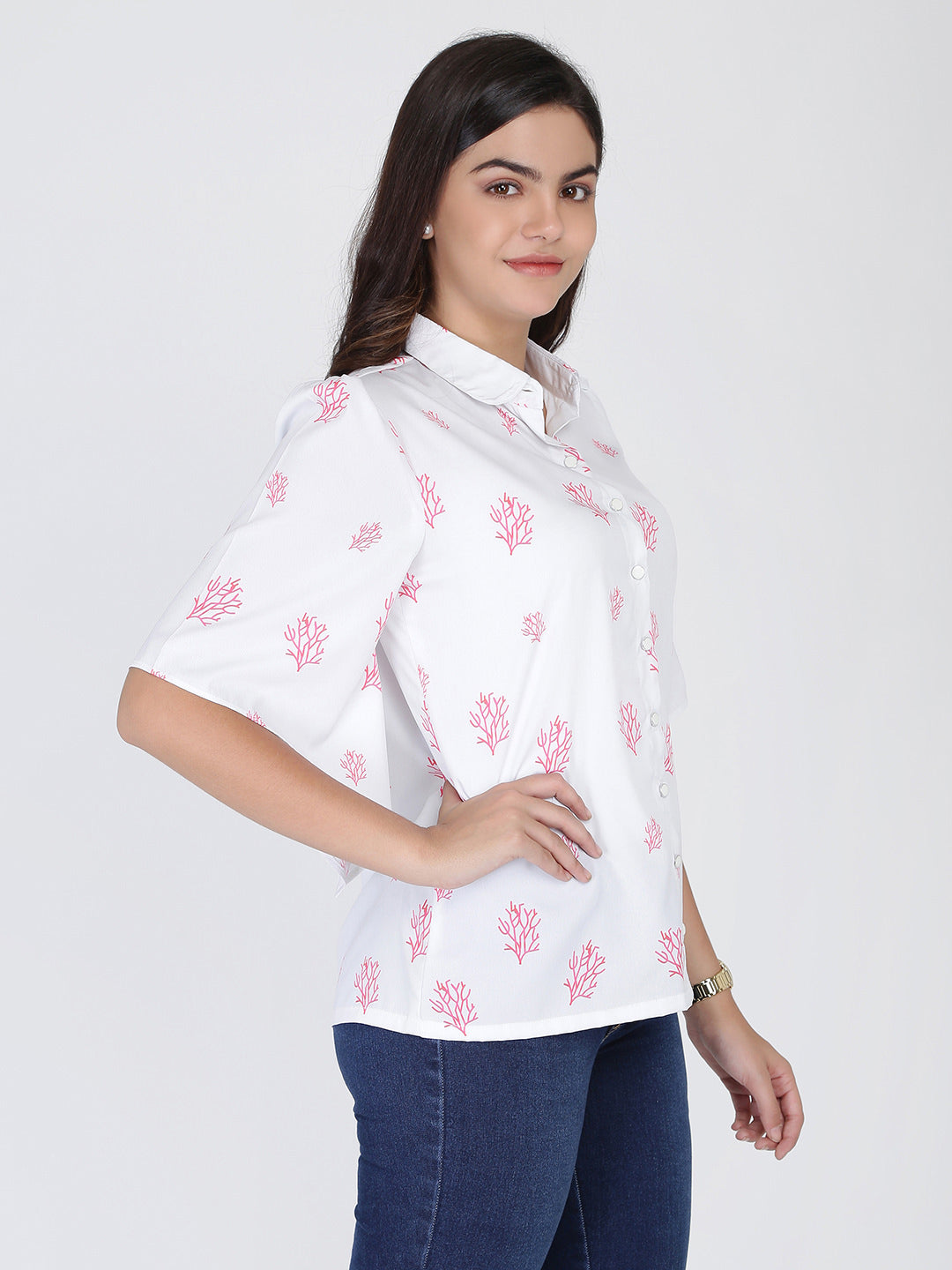 Dohyenne Tropical Print Shirt Top