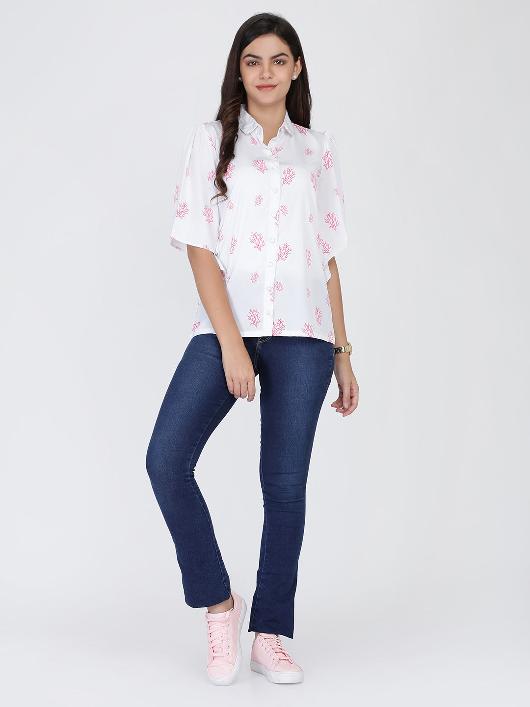 Dohyenne Tropical Print Shirt Top