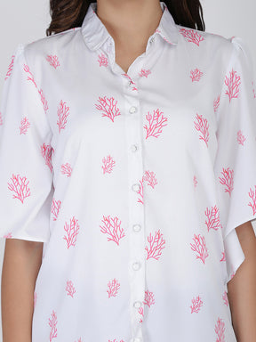 Dohyenne Tropical Print Shirt Top