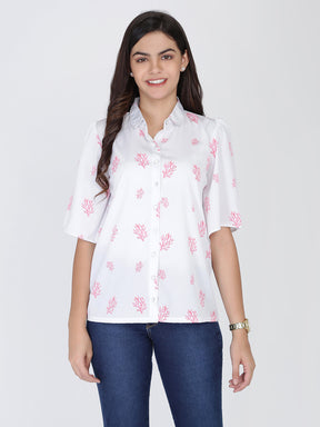 Dohyenne Tropical Print Shirt Top