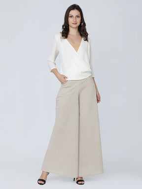 Dohyenne Wrap Layered Cowl Top