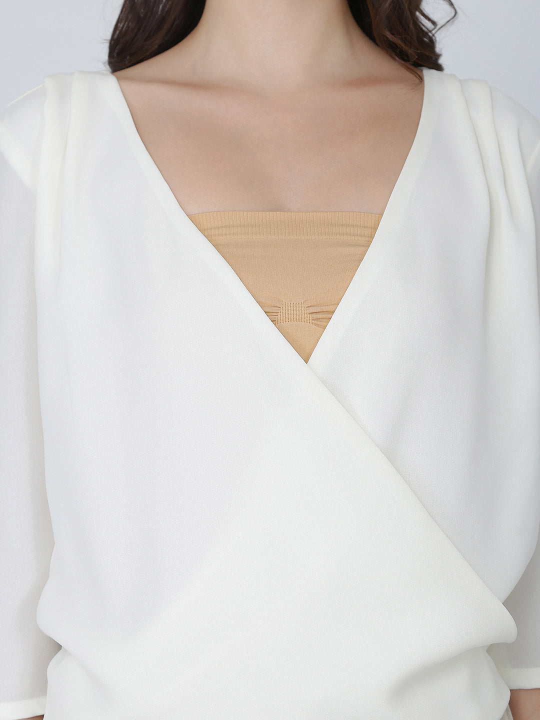 Dohyenne Wrap Layered Cowl Top