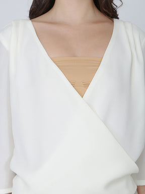 Dohyenne Wrap Layered Cowl Top