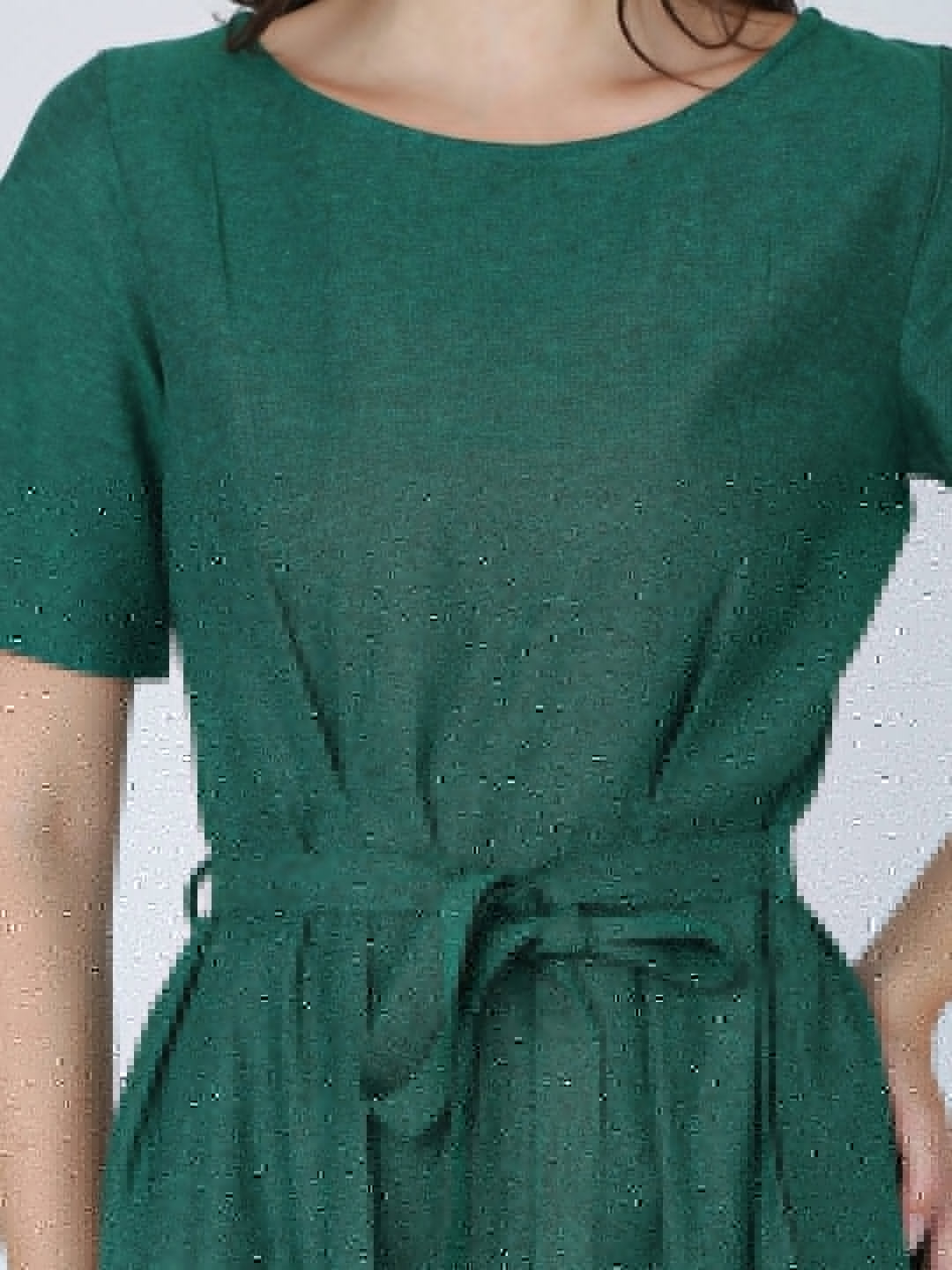 Dohyenne Cotton Linen pleated Dress