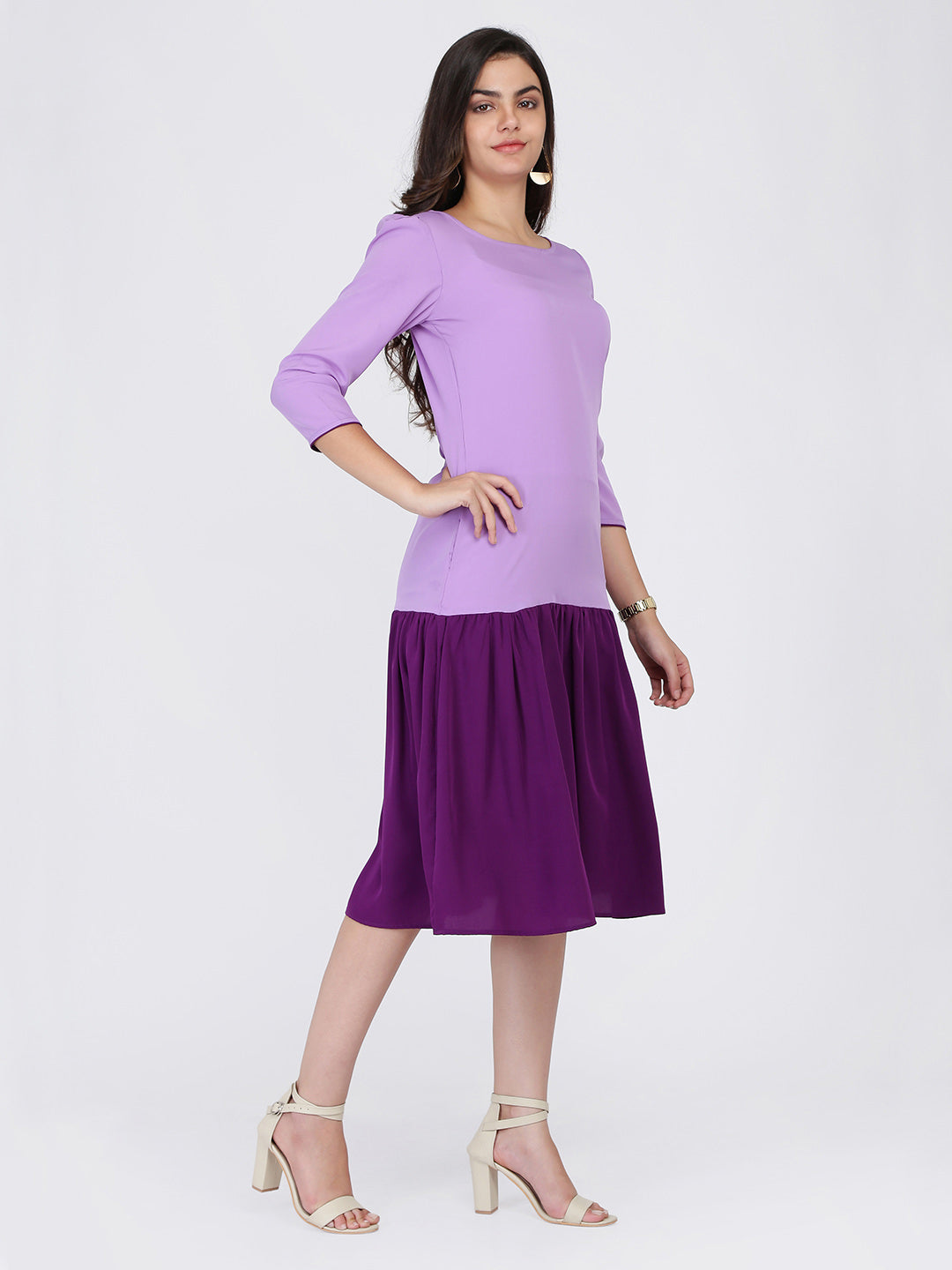 Dohyenne Color Block Midi Dress