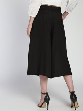 Mid rise Cotton Linen Culottes
