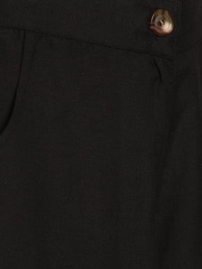 Mid rise Cotton Linen Culottes
